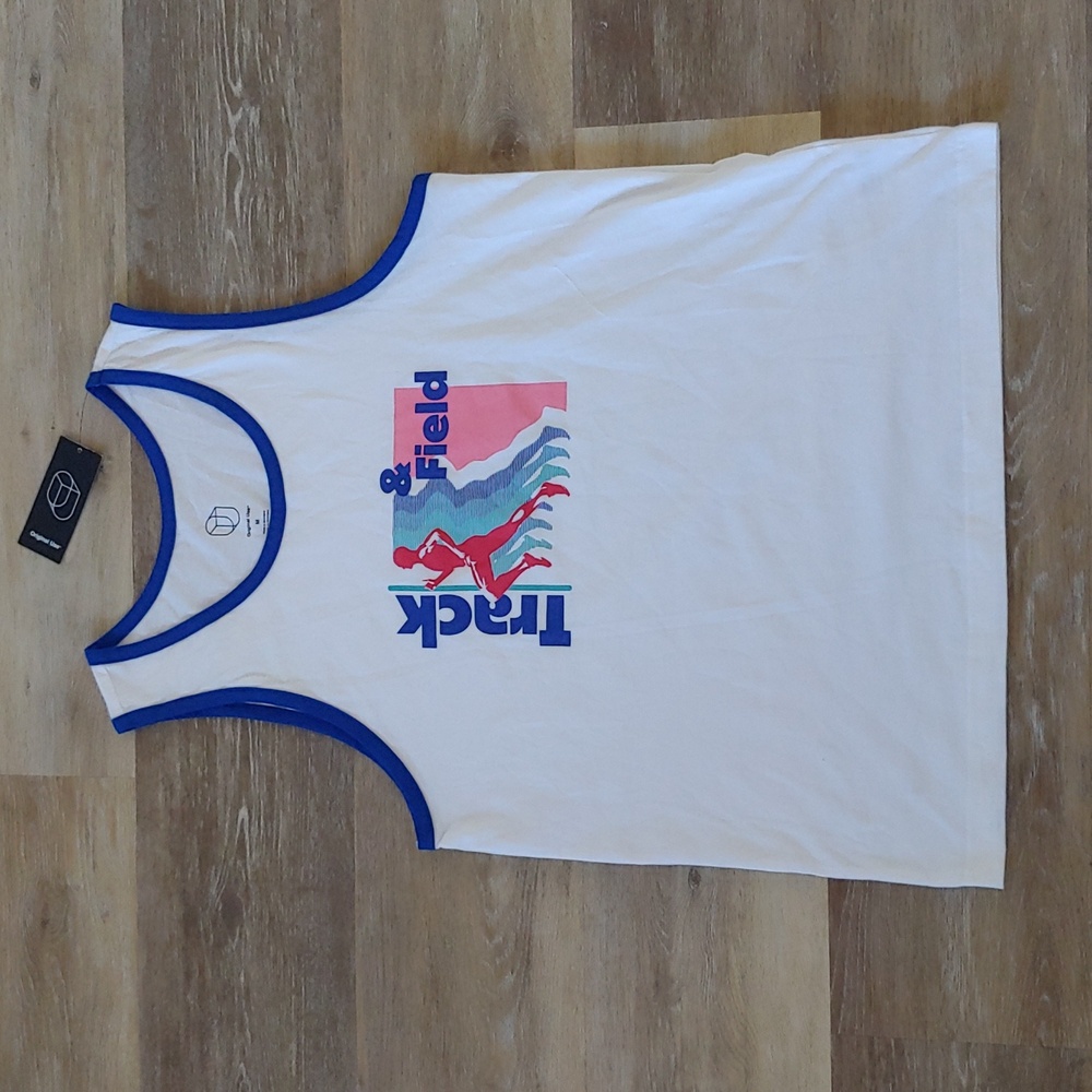 NWT Original Use Men's Graphic Tank Top White Size S